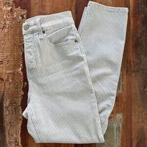 Old Navy Stripe High Rise‎ Straight Jeans Size 0